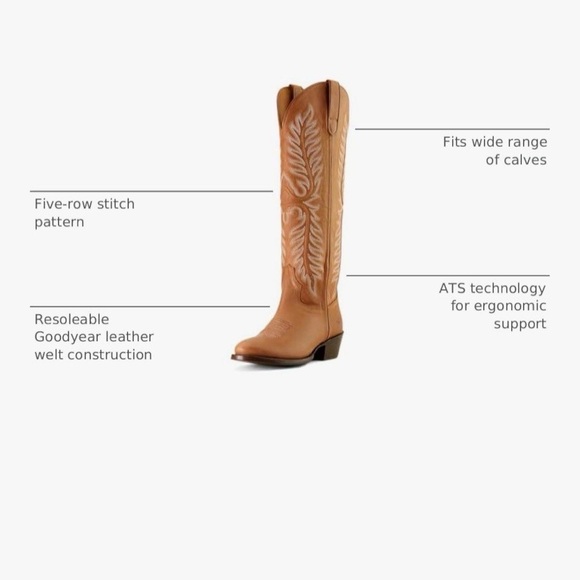 Ariat Belle Stretchfit Embroidered Cowboy Boots - Picture 4 of 5